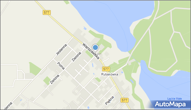 Łąck, Warszawska, mapa Łąck