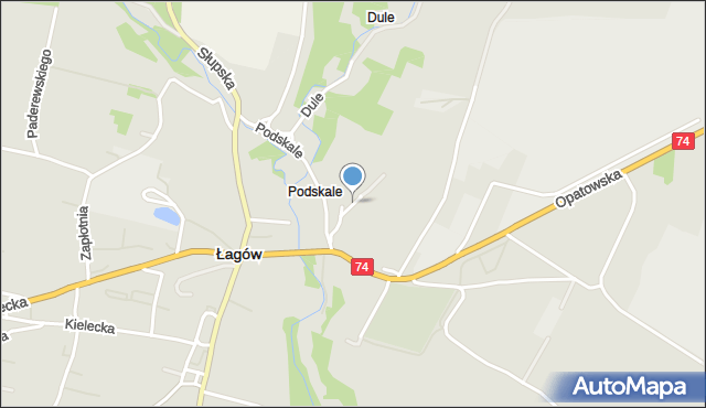 Łagów powiat kielecki, Wapiennikowa, mapa Łagów powiat kielecki