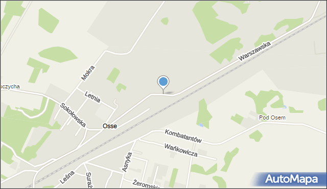 Łapy, Warszawska, mapa Łapy
