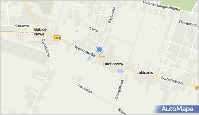 Latchorzew, Warszawska, mapa Latchorzew
