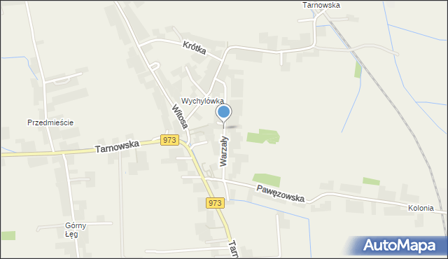 Łęg Tarnowski, Warzały, mapa Łęg Tarnowski