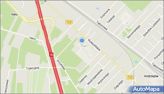 Łódź, Walentynowicz Anny, mapa Łodzi