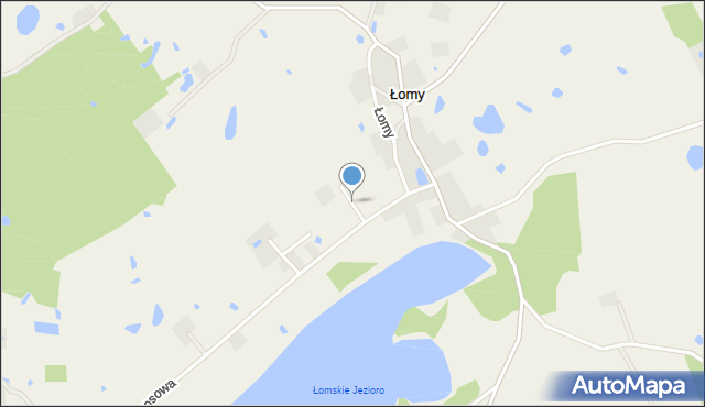 Łomy gmina Jonkowo, Waniliowa, mapa Łomy gmina Jonkowo