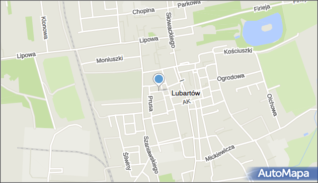 Lubartów, Wąska, mapa Lubartów