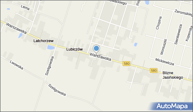 Lubiczów, Warszawska, mapa Lubiczów