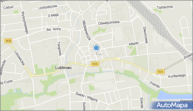 Lubliniec, Wąska, mapa Lubliniec