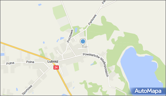 Lubosz, Wąska, mapa Lubosz