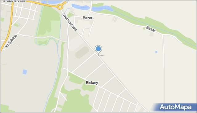 Maków Mazowiecki, Warszawska, mapa Maków Mazowiecki