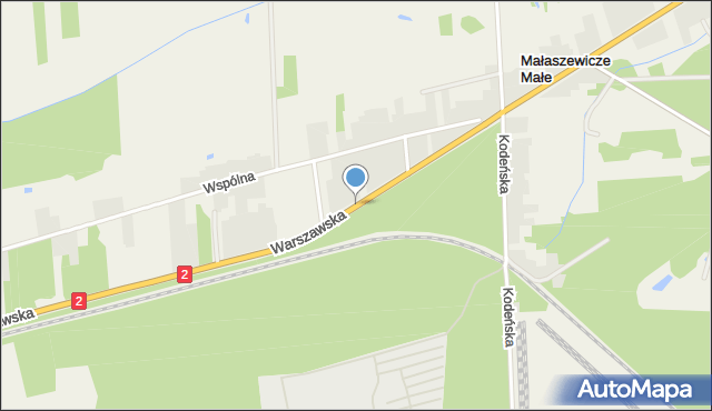 Małaszewicze Małe, Warszawska, mapa Małaszewicze Małe
