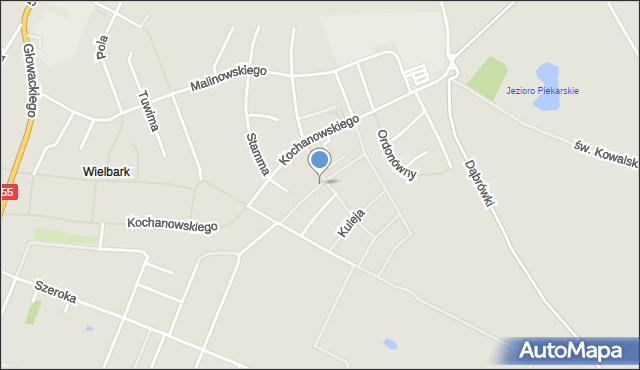 Malbork, Walasiewiczówny Stanisławy, mapa Malborka