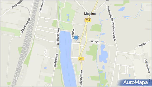Mogilno, Wąska, mapa Mogilno