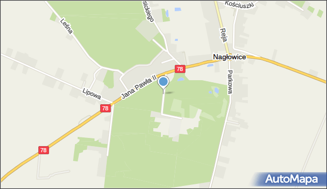 Nagłowice, Walewskiego Kacpra, mapa Nagłowice
