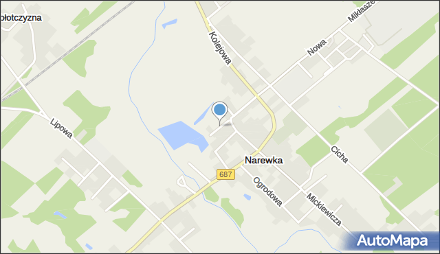 Narewka, Wąska, mapa Narewka