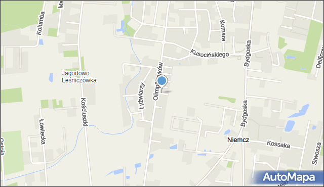 Niemcz, Wagnera Huberta, mapa Niemcz