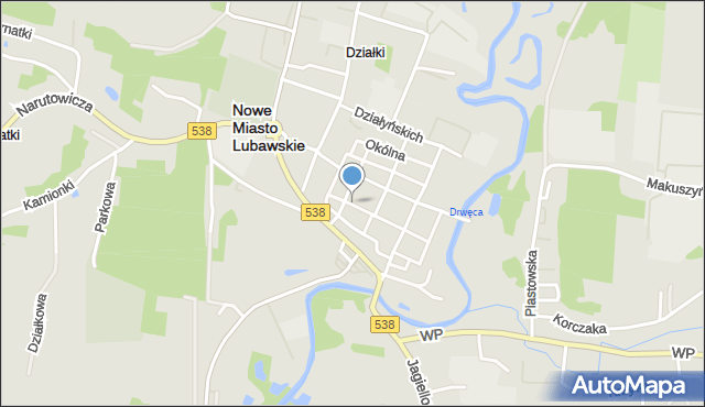 Nowe Miasto Lubawskie, Waryńskiego Ludwika, mapa Nowe Miasto Lubawskie