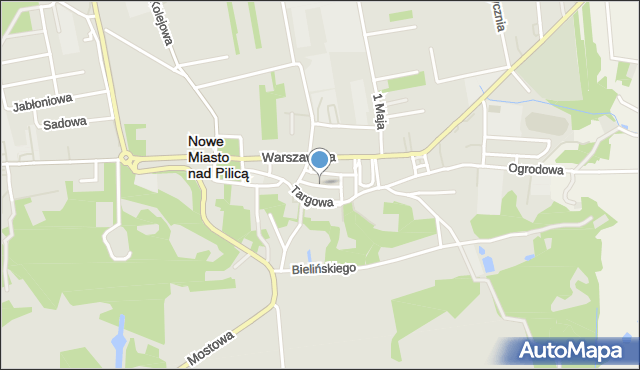 Nowe Miasto nad Pilicą, Wąska, mapa Nowe Miasto nad Pilicą
