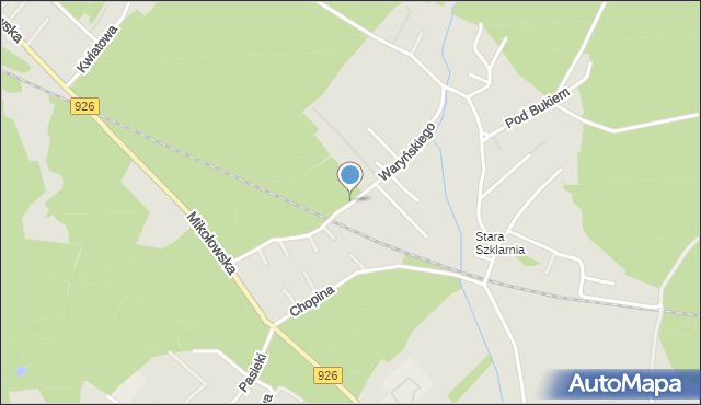 Orzesze powiat mikołowski, Waryńskiego Ludwika, mapa Orzesze powiat mikołowski