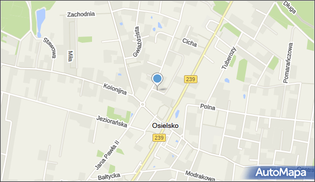 Osielsko, Wadowicka, mapa Osielsko