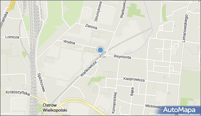 Ostrów Wielkopolski, Wańkowicza Melchiora, mapa Ostrów Wielkopolski