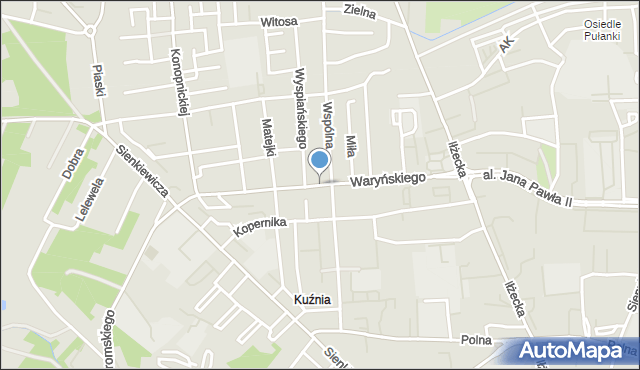 Ostrowiec Świętokrzyski, Waryńskiego Ludwika, mapa Ostrowiec Świętokrzyski