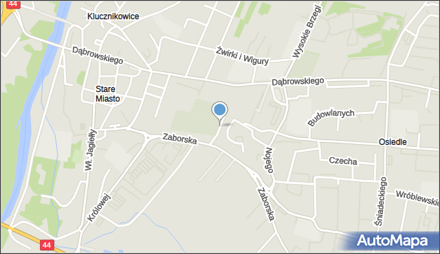 Oświęcim, Wąwóz, mapa Oświęcimia