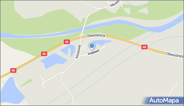 Otmuchów, Wałowa, mapa Otmuchów