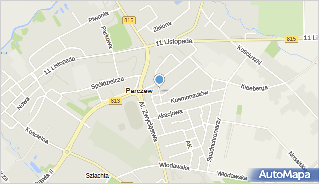 Parczew, Walencow Zofii, mapa Parczew