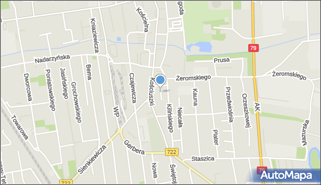 Piaseczno, Wąska, mapa Piaseczno