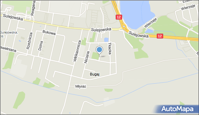 Piotrków Trybunalski, Wapienna, mapa Piotrków Trybunalski