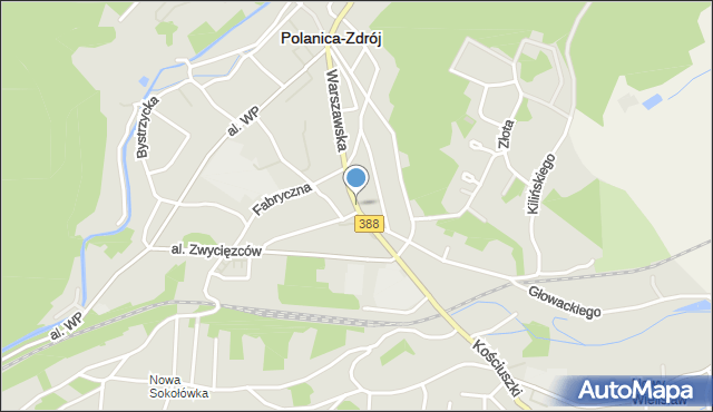 Polanica-Zdrój, Warszawska, mapa Polanica-Zdrój