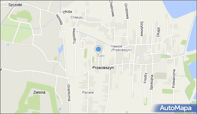 Przecieszyn, Wąska, mapa Przecieszyn
