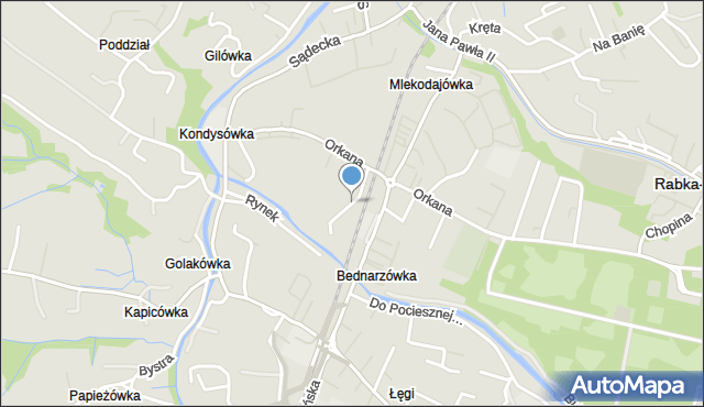 Rabka-Zdrój, Wąska, mapa Rabka-Zdrój