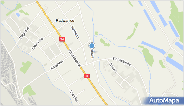 Radwanice gmina Siechnice, Wałowa, mapa Radwanice gmina Siechnice