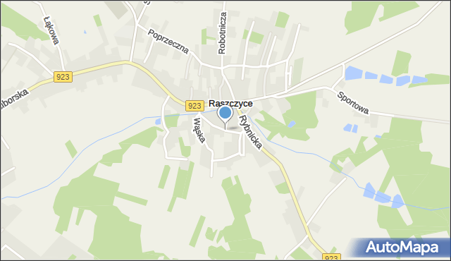 Raszczyce, Wąska, mapa Raszczyce