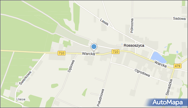 Rossoszyca, Warcka, mapa Rossoszyca