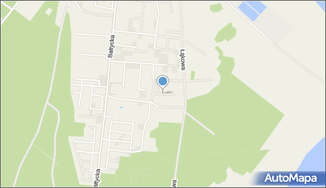 Rowy gmina Ustka, Wakacyjna, mapa Rowy gmina Ustka