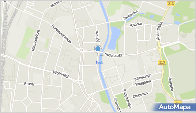 Słupsk, Wandy, mapa Słupska