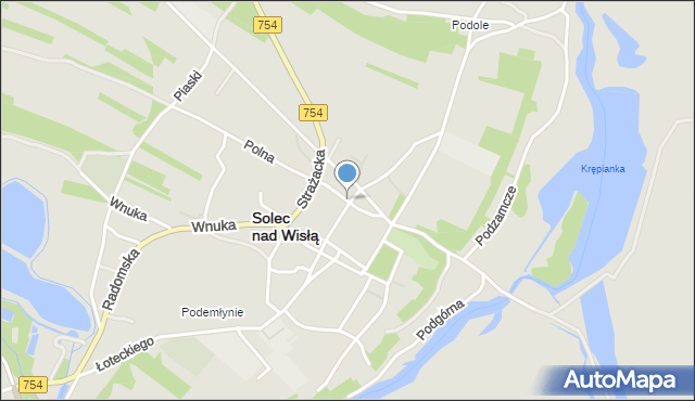 Solec nad Wisłą, Wąska, mapa Solec nad Wisłą