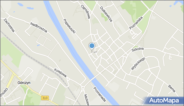 Śrem, Wąska, mapa Śrem