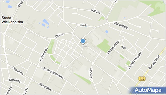 Środa Wielkopolska, Wałowa, mapa Środa Wielkopolska