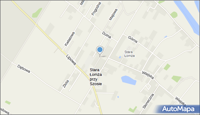 Stara Łomża przy Szosie, Wąska, mapa Stara Łomża przy Szosie