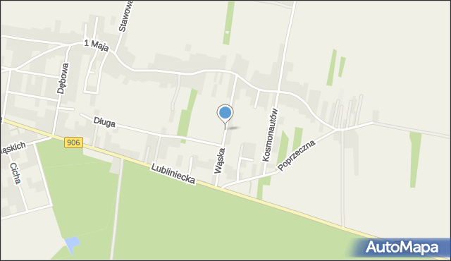 Strzebiń, Wąska, mapa Strzebiń