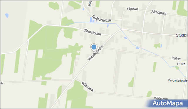 Studzianki gmina Wasilków, Wasilkowska, mapa Studzianki gmina Wasilków
