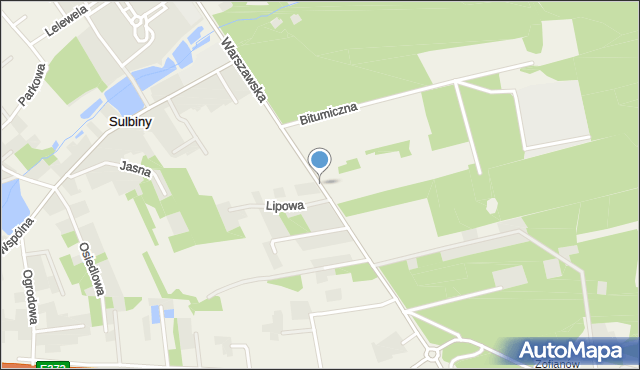 Sulbiny, Warszawska, mapa Sulbiny