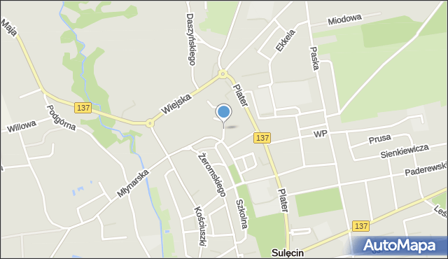 Sulęcin, Wąska, mapa Sulęcin