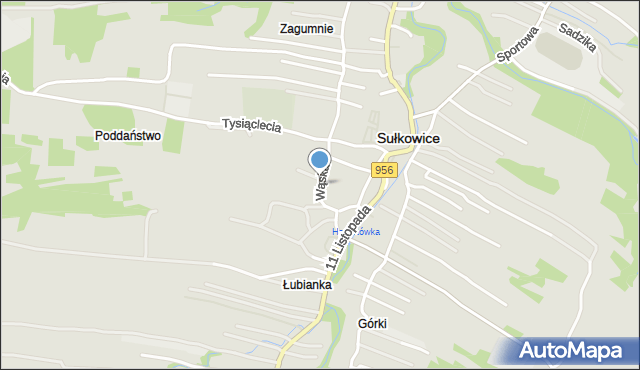 Sułkowice powiat myślenicki, Wąska, mapa Sułkowice powiat myślenicki