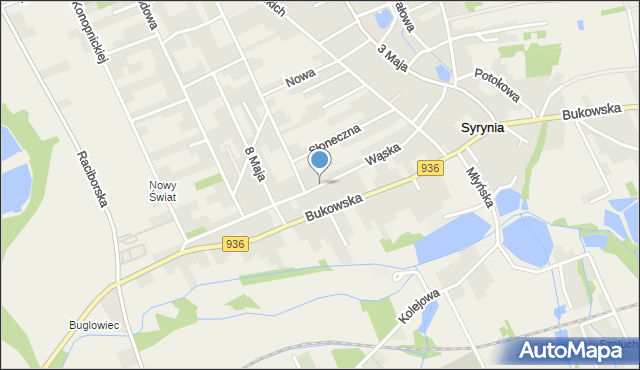 Syrynia, Wąska, mapa Syrynia