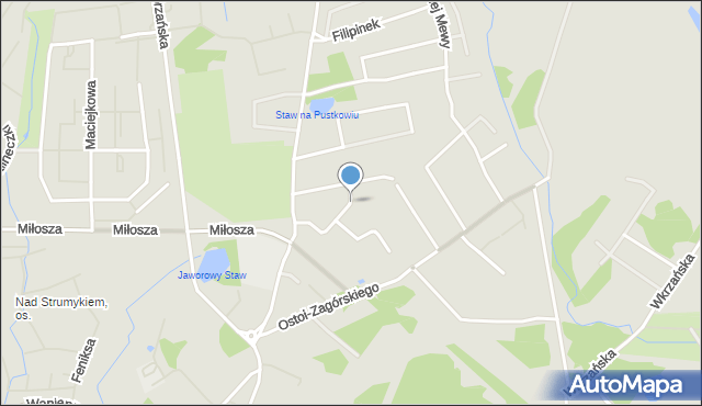 Szczecin, Wakacyjna, mapa Szczecina