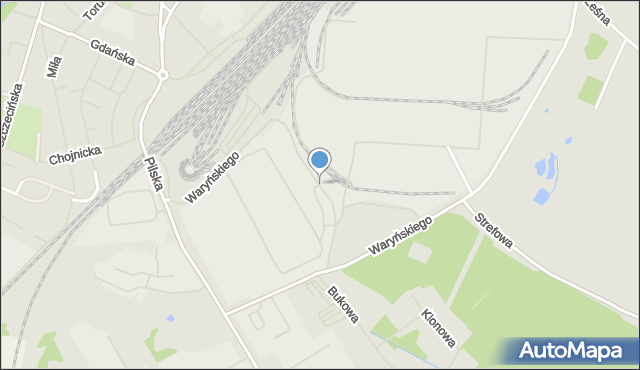 Szczecinek, Waryńskiego Ludwika, mapa Szczecinek