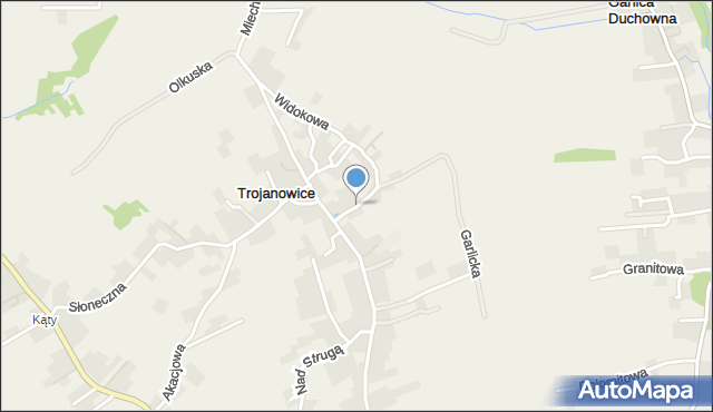 Trojanowice gmina Zielonki, Wąwozowa, mapa Trojanowice gmina Zielonki